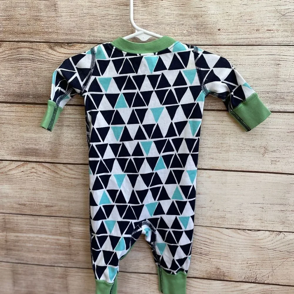 HANNA ANDERSSON ROMPER IN BLUE AND GREEN PRINT‎